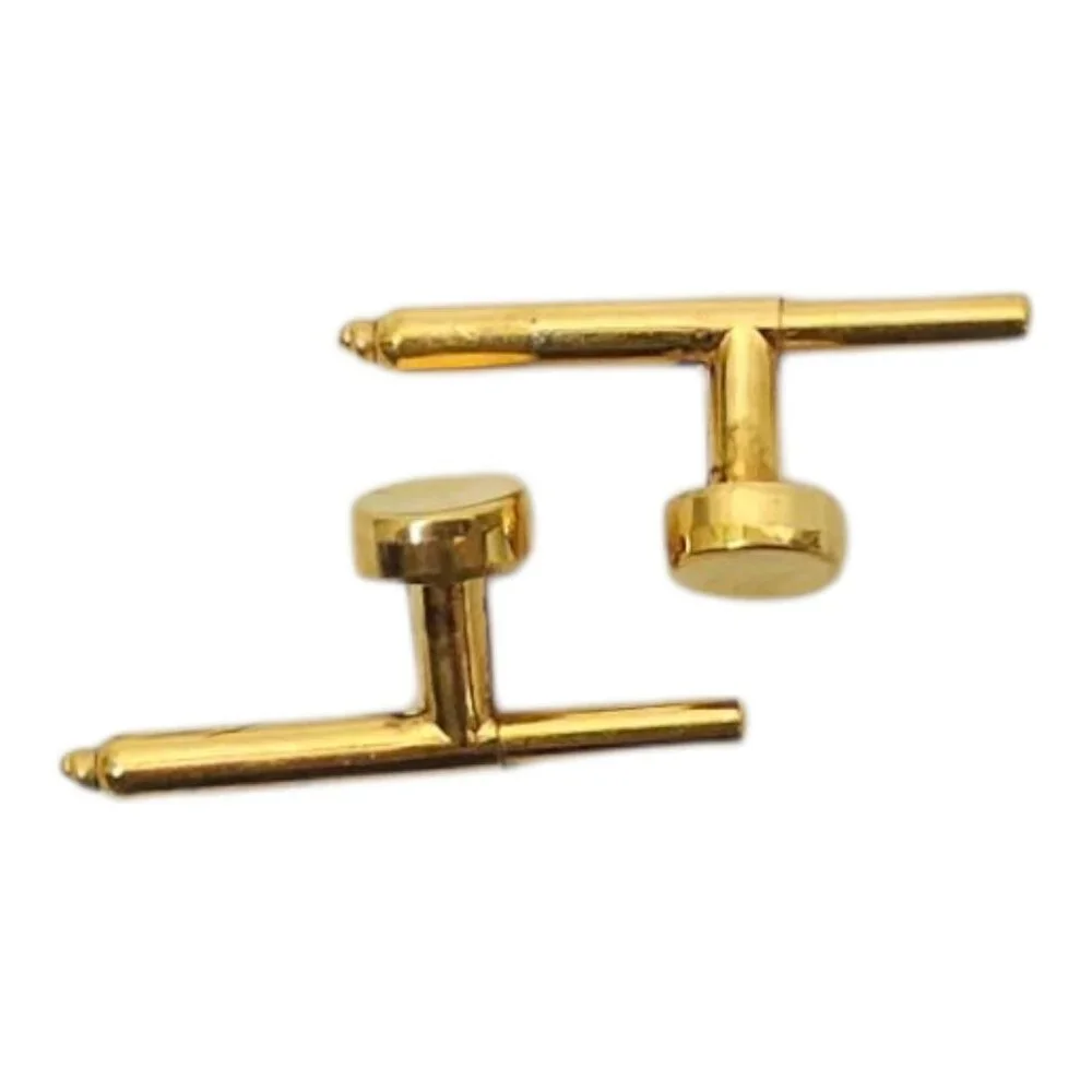Vintage Gold Tone Cuff Bar Cufflinks Tuxedo Studs Men MCM Jewelry